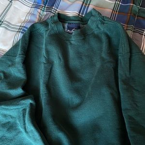 green sweatshirt!